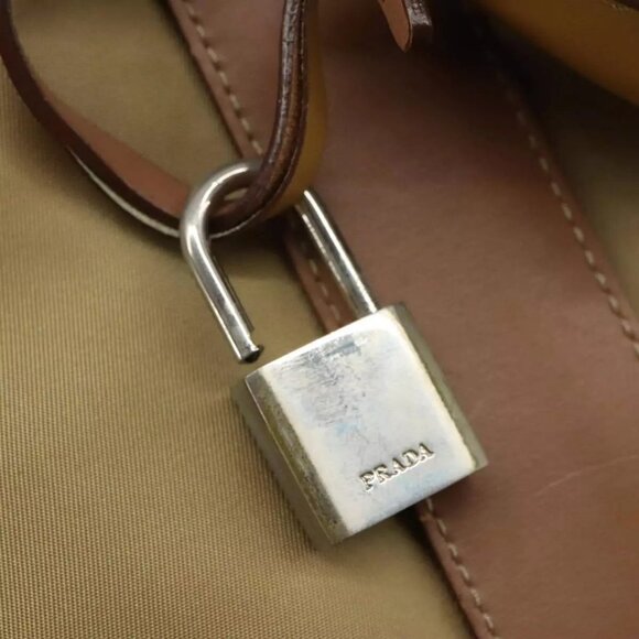 PRADA Hand Bag Nylon Beige Auth - Picture 6 of 15